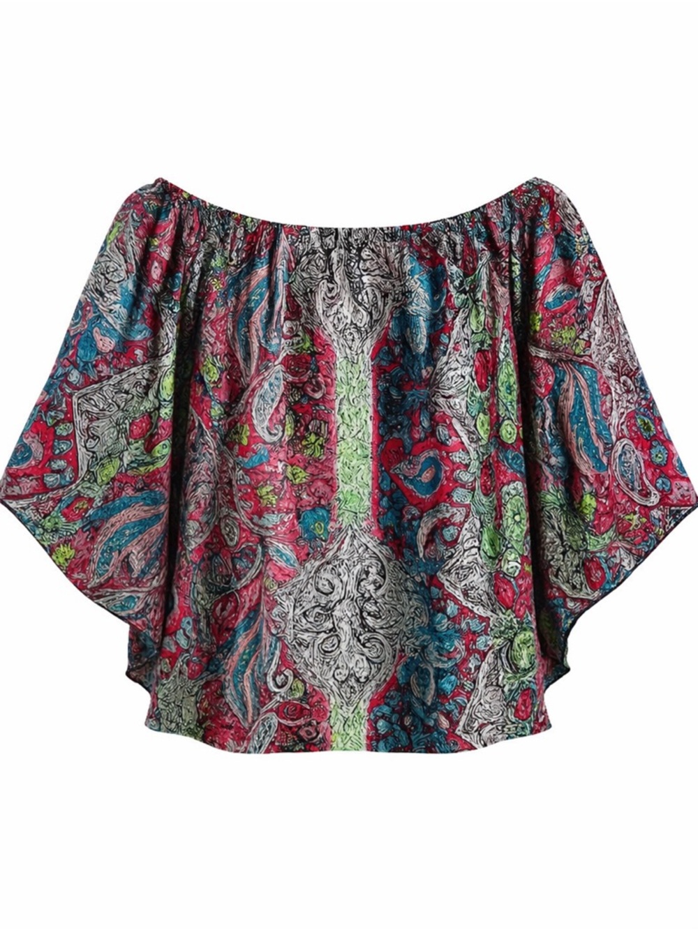 Boho Off-Shoulder Flowy Blouse | SIZE SMALL